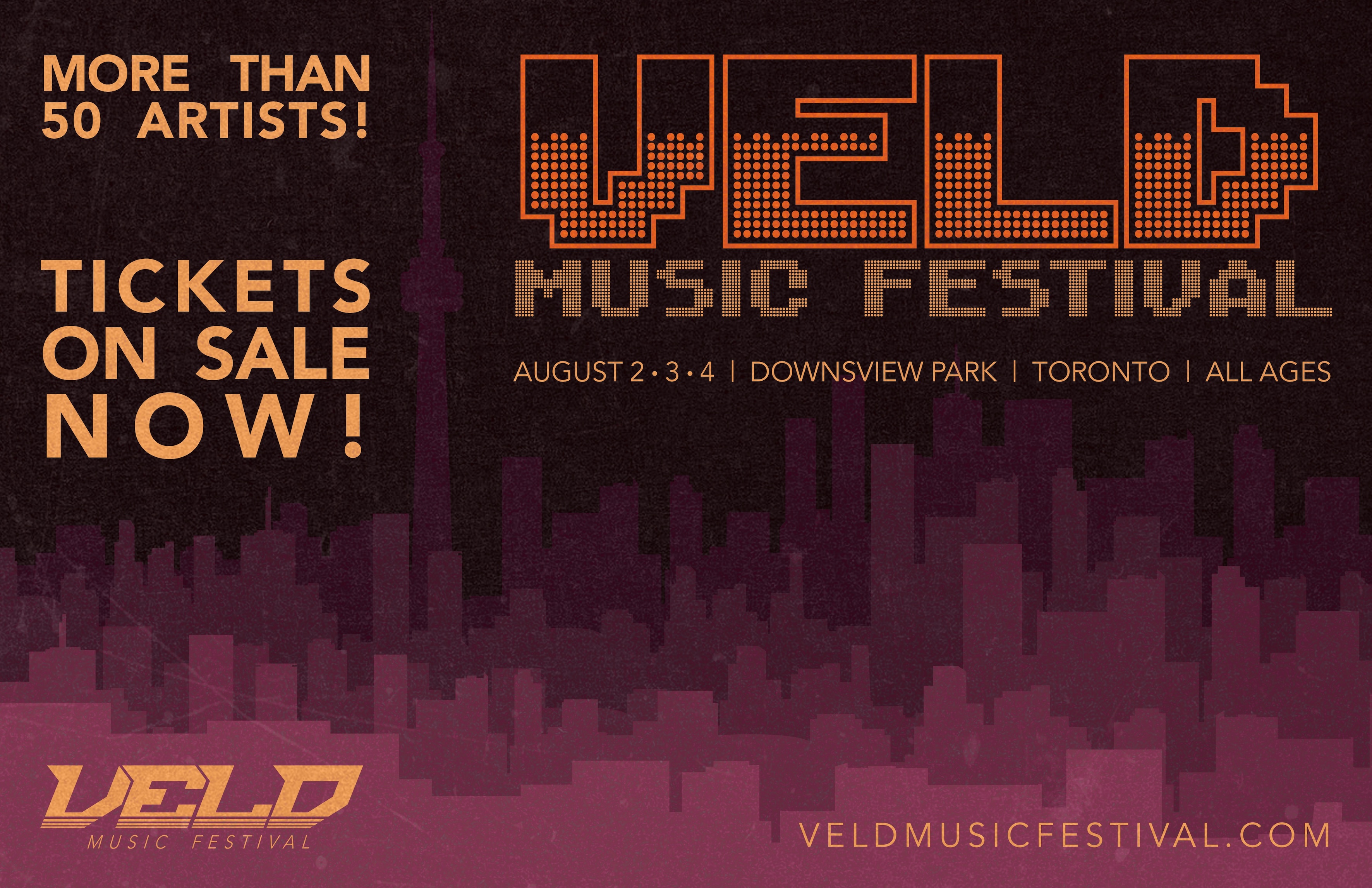 A billboard advertisement to promote VELD Music Festival.